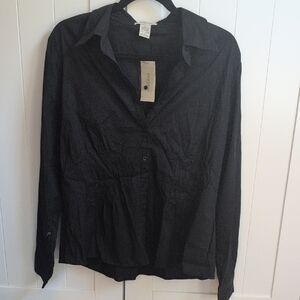 Vertigo Paris Black Button Down Shirt